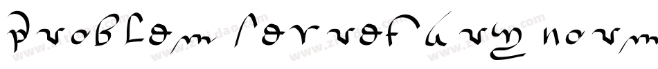 Problem Secretary Normal字体转换